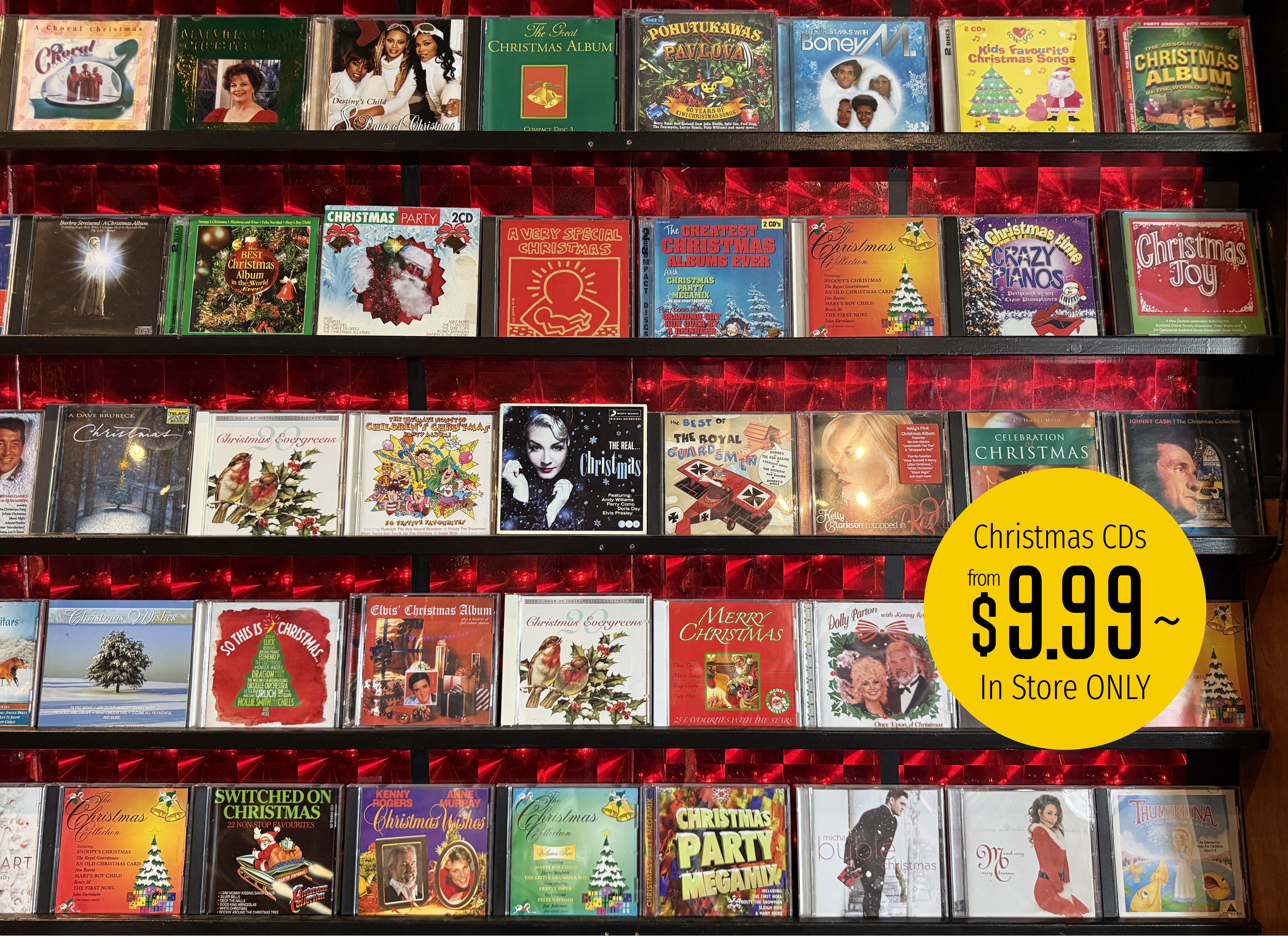 Christmas CDs at Tron Records