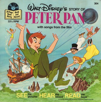 Unknown Artist – Walt Disney's Story Of Peter Pan (7")-7"-(45's)-Tron Records