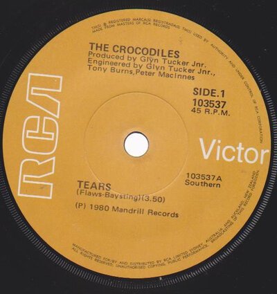 The Crocodiles - Tears (7")-7"-(45's)-Tron Records