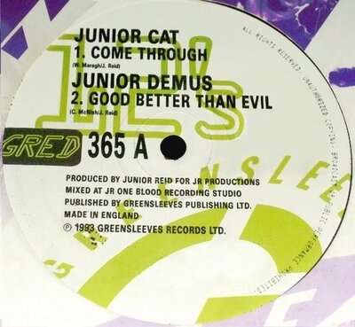 Junior Cat / Junior Demus – Come Through / Good Better That Evil-ep-(12"-sgl)-Tron Records
