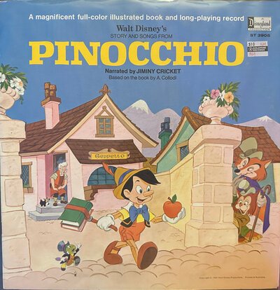Jiminy Cricket – Story And Songs From Pinocchio-lp-Tron Records