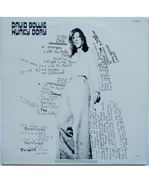 David Bowie – Hunky Dory - Tron Records | Vinyl LP - David Bowie ROCK ...
