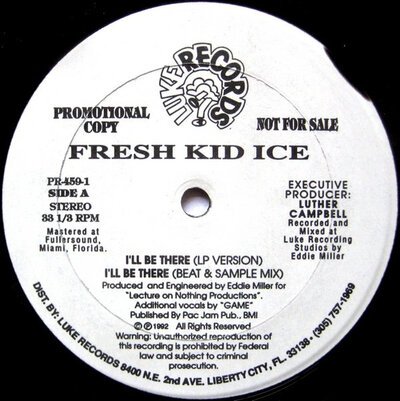 Fresh Kid Ice – I'll Be There-ep-(12"-sgl)-Tron Records
