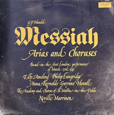 G.F. Handel – Messiah Arias And Choruses-lp-Tron Records