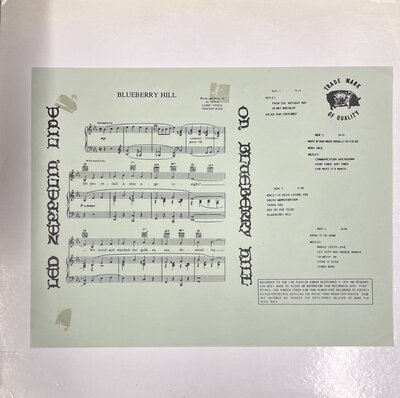 Led Zeppelin – Live On Blueberry Hill-lp-Tron Records