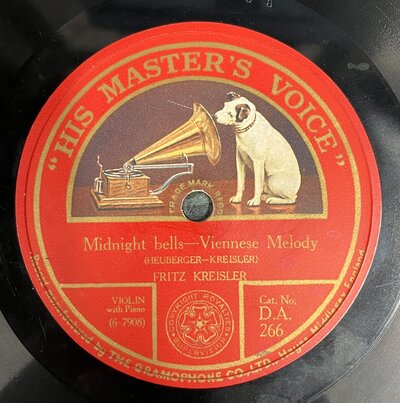 Fritz Kreisler – Midnight Bells / Aucassin And Nicolette-10"-Tron Records