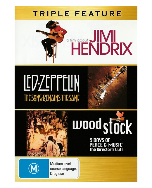 Triple Feature - Jimi Hendriz/ Led Zeppelin/ Woodstock