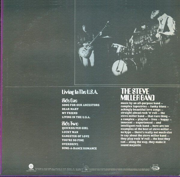 The Steve Miller Band - Living In The U.S.A - Tron Records | Vinyl