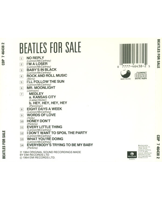 The Beatles - Beatles For Sale - Tron Records | CDs - The Beatles ROCK ...