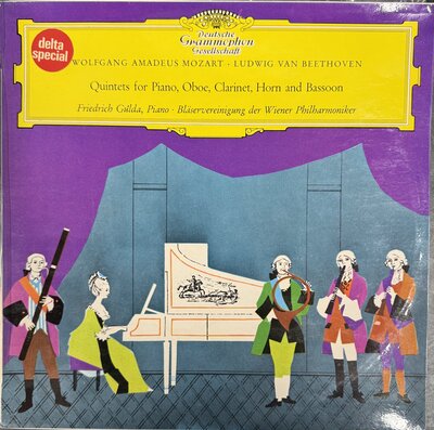 Mozart and Beethoven - Quintets For Piano, Oboe, Clarinet, Horn And Bassoon-lp-Tron Records