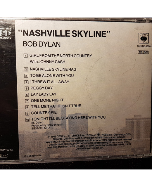 Bob Dylan - Nashville Skyline (CD) - Tron Records | CDs - Bob Dylan ...
