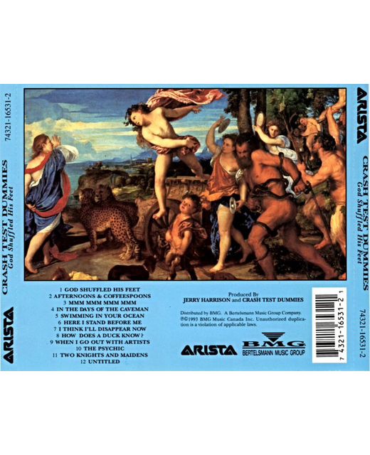 Crash Test Dummies God Shuffled His Feet Tron Records CDs Crash