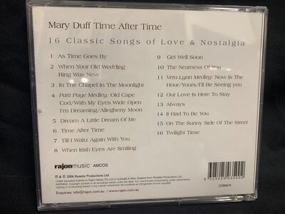 Mary Duff - Time After Time-cds-Tron Records
