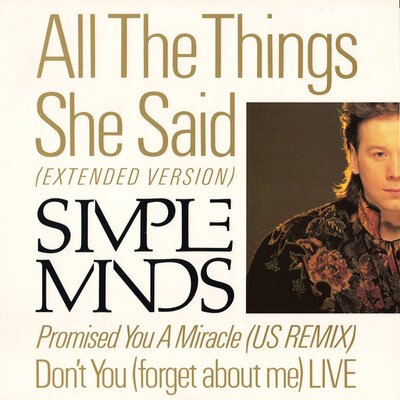 Simple Minds - All The Things She Said-ep-(12"-sgl)-Tron Records