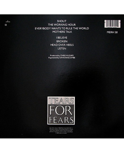 Tears For Fears Songs From The Big Chair Tron Records Vinyl LP