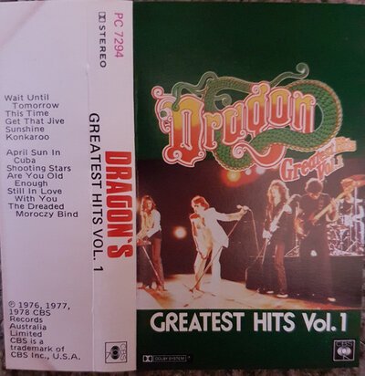 Dragon - Greatest Hits vol.1-cassette-Tron Records