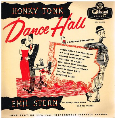 Emil Stern And His Honky Tonk Piano And His Friends - Honky Tonk Dance Hall (10")-10"-Tron Records