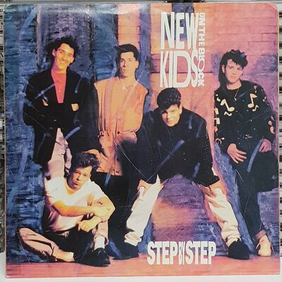 New Kids On The Block - Step By Step (7")-7"-(45's)-Tron Records