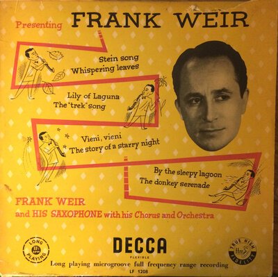 Frank Weir And His Saxophone - Presenting (10")-10"-Tron Records