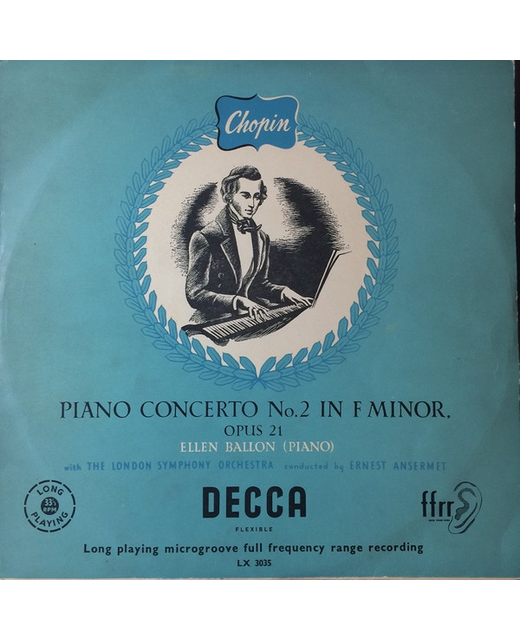 Chopin, Ellen Ballon - Piano Concerto No.2 In F Minor (10")