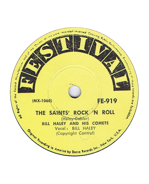 Bill Haley And His Comets - The Saints Rock 'N Roll / R-O-C-K (10")