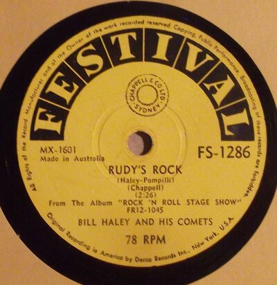 Bill Haley And His Comets - Rudy's Rock / Mambo Rock (10")-10"-Tron Records