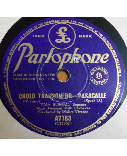 Yma Sumac - Cholo Traicionero / Waraka Tusuy (10")