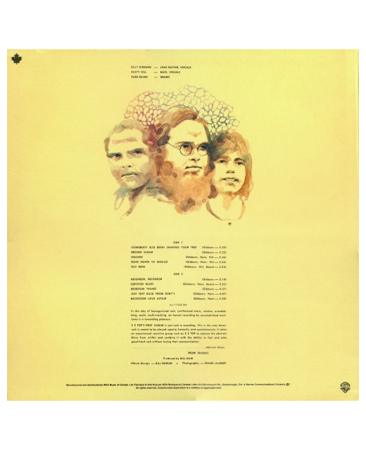 Zz Top First Album 12 Tron Records Vinyl Lp Zz Top Rock