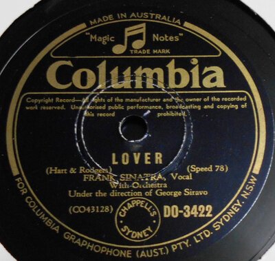 Frank Sinatra - Lover / Faithful (10")-10"-Tron Records