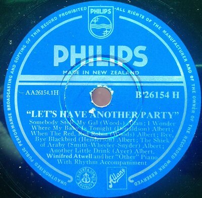 Winifred Atwell - Let's Have Another Party (10")-10"-Tron Records