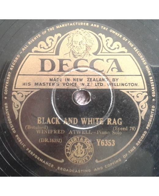 Winifred Atwell - Black And White Rag / Choo-Choo Samba (10")