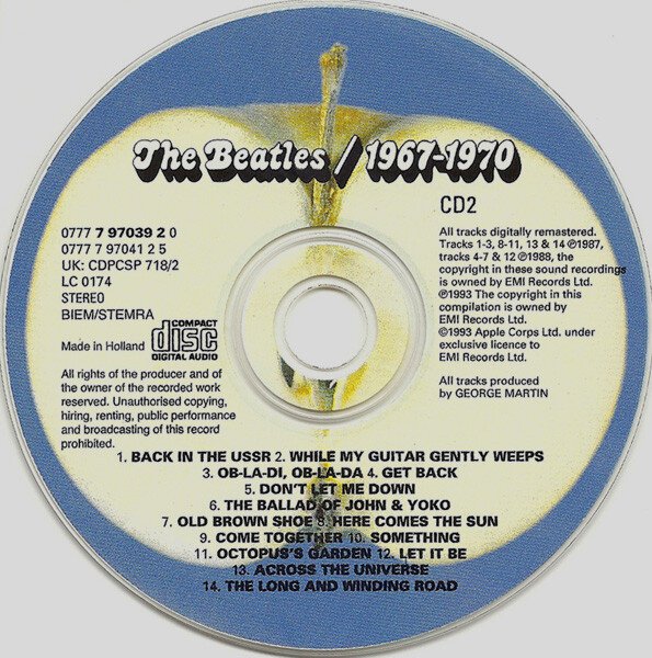 The Beatles - 1967 - 1970 (2xCD) - Tron Records | CDs - The