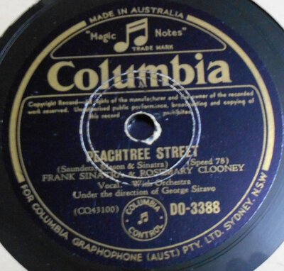 Frank Sinatra, Rosemary Clooney - Peachtree Street / My Blue Heaven (10")-10"-Tron Records