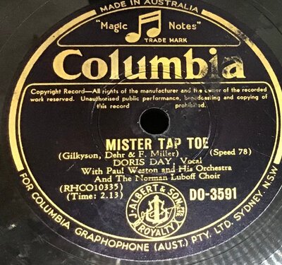 Doris Day - Mister Tap Toe / Who Who Who (10")-10"-Tron Records