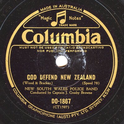 New South Wales Police Band - God Defend New Zealand (10")-10"-Tron Records