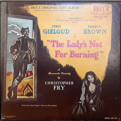 John Gielgud, Pamela Brown – The Lady's Not For Burning-lp-Tron Records