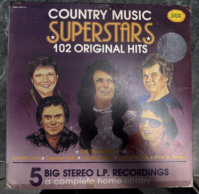Various - Country Music Superstars 102 Original Hits (Box Set)-lp-Tron Records