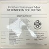 St. Kentigern College – St. Kentigern College 1969 - Choral & Instrumental Music